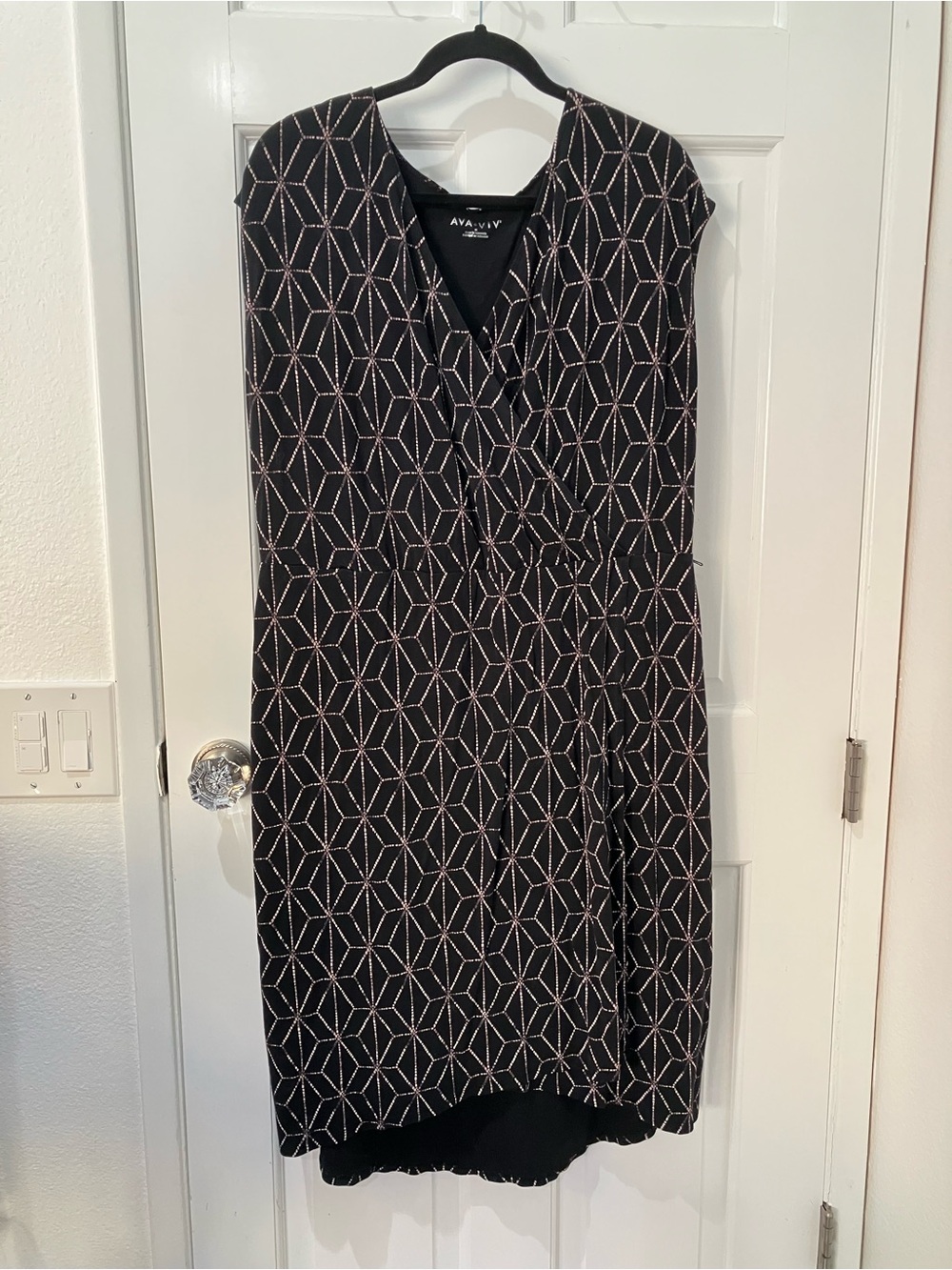 Ava & Viv Faux Wrap Midi Dress, 1x